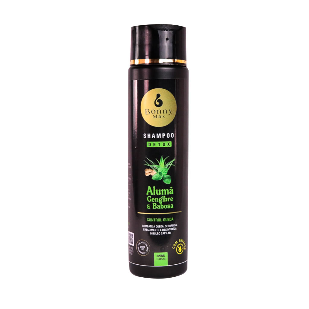 Shampoo Detox Anti Queda Alumã Gengibre Babosa - Crescimento Capilar Oleosidade