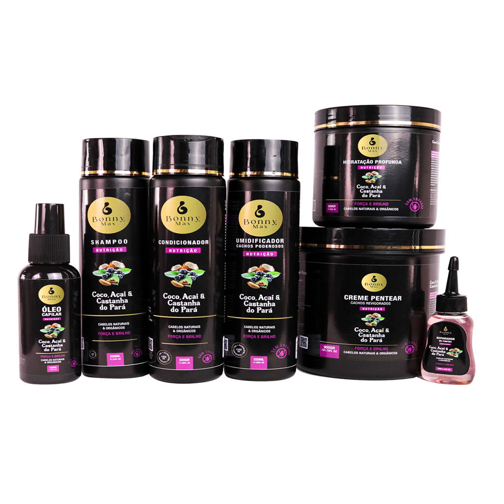 Kit Completo Nutrição Premium Coco Açaí e Castanha do Pará